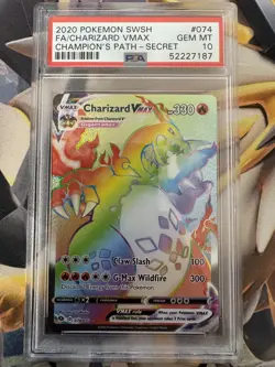 2020 Pokemon Champion's Path 74 Charizard VMAX PSA 10 52227187 New Cards - Image 1