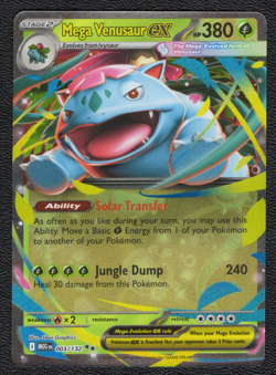 Mega Venusaur EX 003/132 Mega Evolution Holo Rare Pokemon Card - Image 1