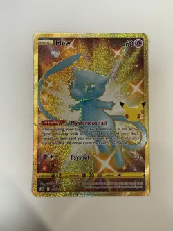Pokemon TCG Mew Holo Secret Rare Card Celebrations 025/025 Near Mint Condition - Image 1