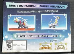Pokemon Scarlet and Violet Shiny Koraidon OR Miraidon Gamestop Promo Code Card - Image 1