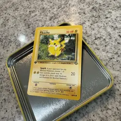 Pikachu 1st Edition 1999 WOTC VINTAGE GRAIL Pokemon Jungle #60/64 TCG Card LP - Image 1