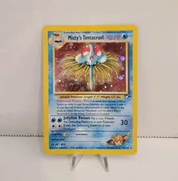 Pokemon TCG Card Misty's Tentacruel Gym Heroes 10/132 Unlimited Holo Rare NM - Image 1