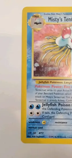 Pokemon TCG Card Misty's Tentacruel Gym Heroes 10/132 Unlimited Holo Rare NM - Image 3