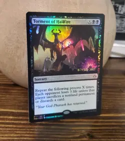 FOIL MTG Torment of Hailfire *Pre-release MP Hour of Devastation Magic FAST - Image 1