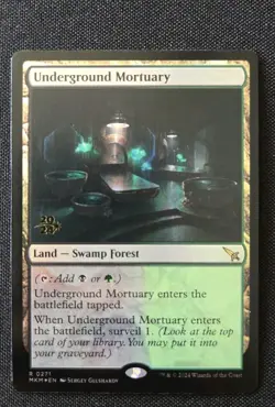MTG: Prerelease Underground Mortuary Rare NM Foil - Murders at Karlov Manor #271 - Image 1
