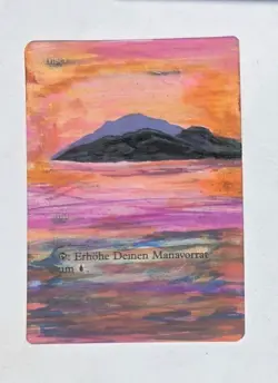 Island (C) Magic The Gathering Fourth Edition GERMAN ALTERED - Image 1