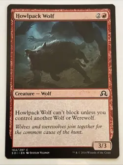 MTG Shadows over Innistrad Howlpack Wolf 164/297 LP - Image 1
