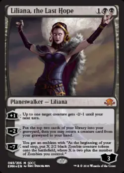 1x Liliana, the Last Hope - SDCC 2016 Exclusive Promo Light Play MTG Magic - Kid - Image 1