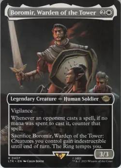 Boromir, Warden of the Tower (Borderless) R Universes Beyond: The Lord of the Ri - Image 1