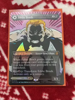 WOTC Marvel's Spider-Man Eddie Brock (0233) (Borderless) (MR) (Foil) NM - Image 1