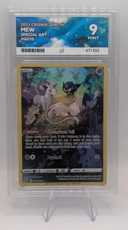 Mew GG10/GG70 Special Art Crown Zenith Galarian Gallery Ace 9 MINT Pokemon TCG - Image 1