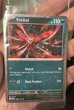 Sealed Yveltal 088/132 Reverse Holo Mega Evolution Pokemon GAMESTOP PROMO - Image 1