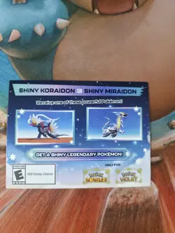 Pokemon Scarlet And Violet Serial Codes Shiny Koraidon or Miraidon UNSCRATCHED! - Image 1