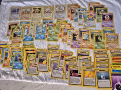 Near Complete Base Set 78 Different Unique Rare Common/Uncommon WOTC Pokemon - Image 2