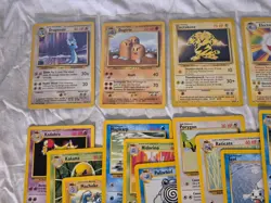 Near Complete Base Set 78 Different Unique Rare Common/Uncommon WOTC Pokemon - Image 3