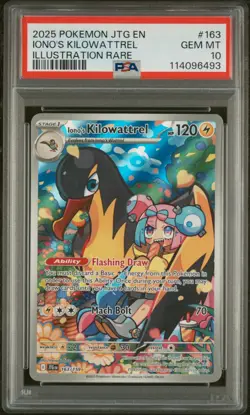 2025 POKEMON JTG EN-JOURNEY TOGETHER ILLUSTRATION RARE IONO'S KILOWATTREL PSA 10 - Image 1