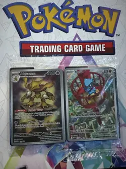 Riolu And Alakazam Mega ETB Promo Pokemon Center Stamped - Image 1
