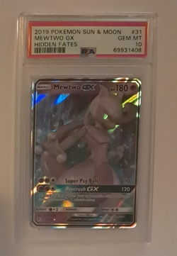 PSA 10 GEM MINT Mewtwo GX 31 Hidden Fates Pokemon TCG - Image 1
