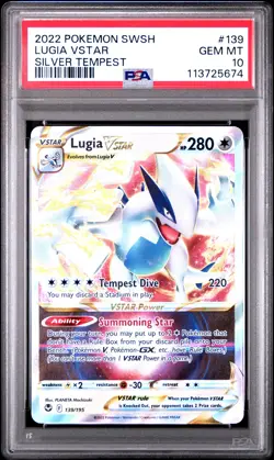 2022 Pokemon Sword & Shield #139 Lugia Vstar Silver Tempest PSA 10 GEM MINT - Image 1
