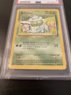 Pokemon Bulbasaur Base Set Unlimited 44/102 PSA 8 - Image 3