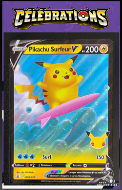 Carte Pokemon Pikachu Surfeur V 008/025 EB7.5 Celebrations 25 ans - Image 1