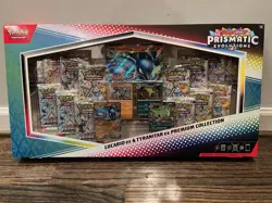 Pokemon Scarlet & Violet Prismatic Evolutions Lucario ex & Tyranitar ex Premium - Image 1