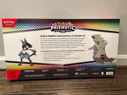 Pokemon Scarlet & Violet Prismatic Evolutions Lucario ex & Tyranitar ex Premium - Image 2