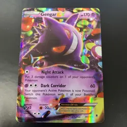 POKEMON TCG GENGAR EX 34/119 PHANTOM FORCES LP/MP (SEE PHOTOS) - Image 1