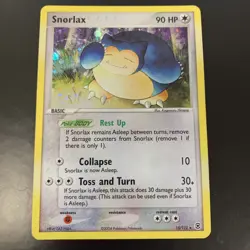 Pokemon TCG Snorlax Holo Rare FireRed & LeafGreen 15/112 NM / LP - Image 1