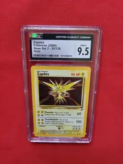 Pokemon: Zapdos Holo Rare #20/130 Base Set 2 2000 WOTC RARE - Vintage CGC 9.5 - Image 4