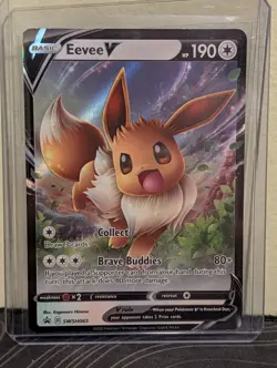 Pokemon TCG Eevee V SWSH065 Sword & Shield Black Star Promo Holo NM - Image 3