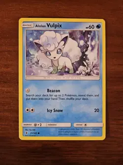 Pokemon SM Guardians Rising - 21/145 ALOLAN VULPIX, Regular Common - Image 1