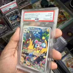 2025 POKEMON JTG EN-JOURNEY TOGETHER ILLUSTRATION RARE IONO'S KILOWATTREL PSA 10 - Image 2