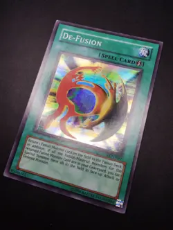 YUGIOH 2003 | DE-FUSION | LON-097 | NA OLD PRINT | SUPER RARE | VG - EXCELLENT - Image 3