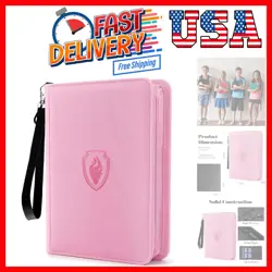 4 Pocket Zip Card Binder, Trading Card Binder for 320 Cards, Portable PU Card... - Image 1