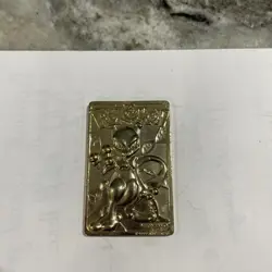 Vintage 1999 Nintendo 23K Gold Plated Pokemon Trading Card - Mewtwo Nice - Image 1