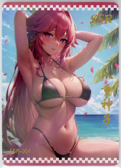 ❤YAE MIKO Goddess Story Anime Waifu Card - MAIDENS FEAST SSR-004 GENSHIN IMPACT - Image 1