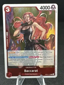 Baccarat OP07-010 500 Years Into The Future NM English One Piece Card Game - Image 1