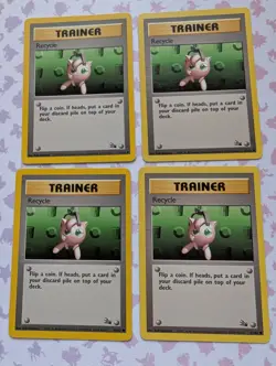 (4x) RECYCLE - 61/62 - Fossil - Pokemon Card - Playset - Image 1