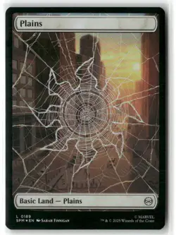 Plains (0189) Marvel's Spider-Man Foil MTG - Image 1
