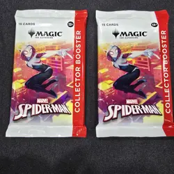 1x Magic The Gathering MTG Marvel Spiderman Collector Booster Pack IN HAND - Image 1
