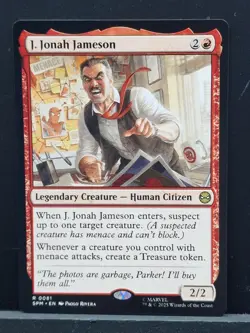 MTG J. Jonah Jameson Spider-Man NM SPM #0081 Rare Near Mint Magic The Gathering - Image 1