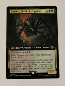 MTG Shelob, Child of Ungoliant EXT ART LOTR: Tales Middle Earth LP - Image 1