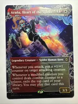 Arana, Heart of the Spider (Borderless) Marvel's Spider-Man Foil 2025 MTG NM - Image 1