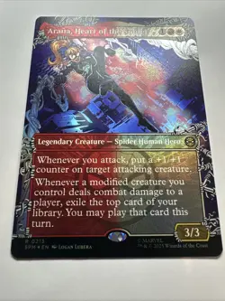 Arana, Heart of the Spider (Borderless) Marvel's Spider-Man Foil 2025 MTG NM - Image 3