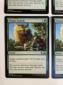 4x Mtg Core Set 2019 M19 Titanic Growth NM Magic The Gathering - Image 2