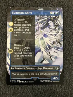 Magic The Gathering MTG - Summon: Shiva (Borderless) - FIN - Image 1