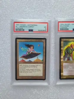 MTG 2 Legends 1994 PSA Graded Cards Halfdane & Al-abara's Carpet, Reserved List! - Image 2