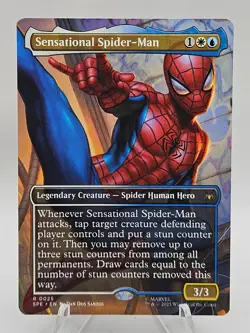 MTG Marvel's Spider-Man SENSATIONAL SPIDER-MAN Borderless Rare #0025 - Image 1