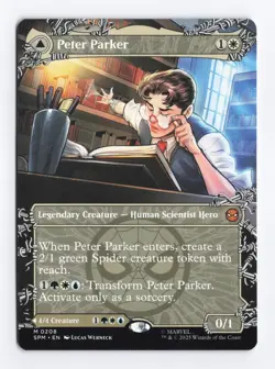 Peter Parker / Amazing Spider-Man (Borderless) #208 Mythic Rare - MTG SPM - Image 1
